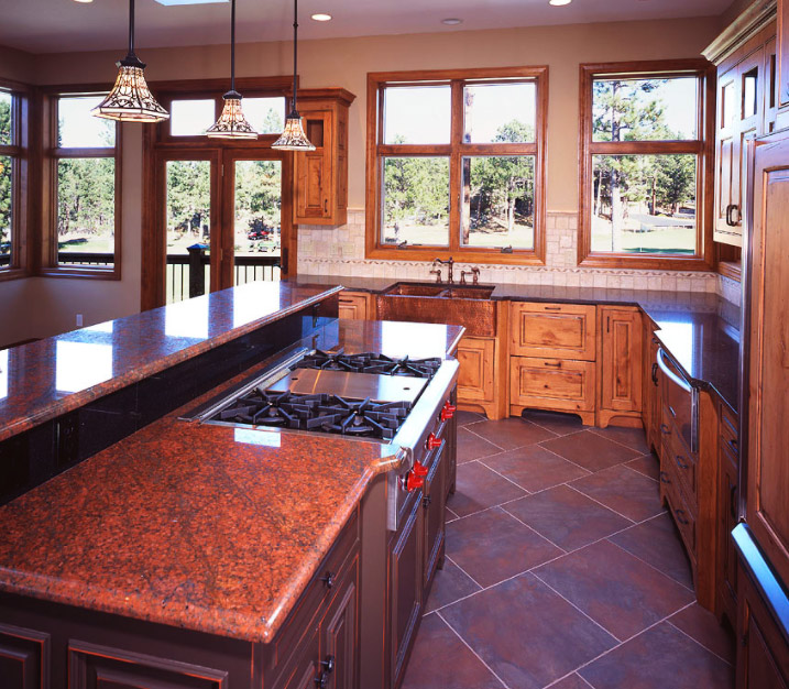 Red Granite Kitchen Design