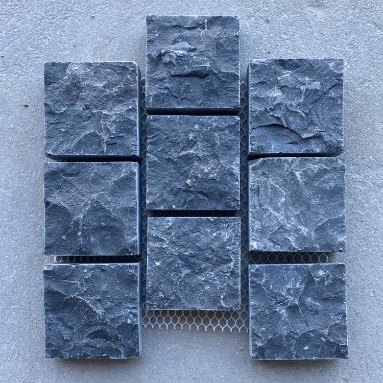 black basalt paving stone offset mesh