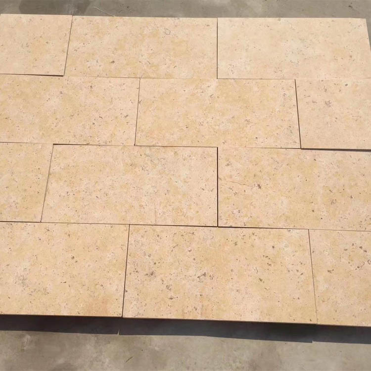 yellow limestone honed paving slabs