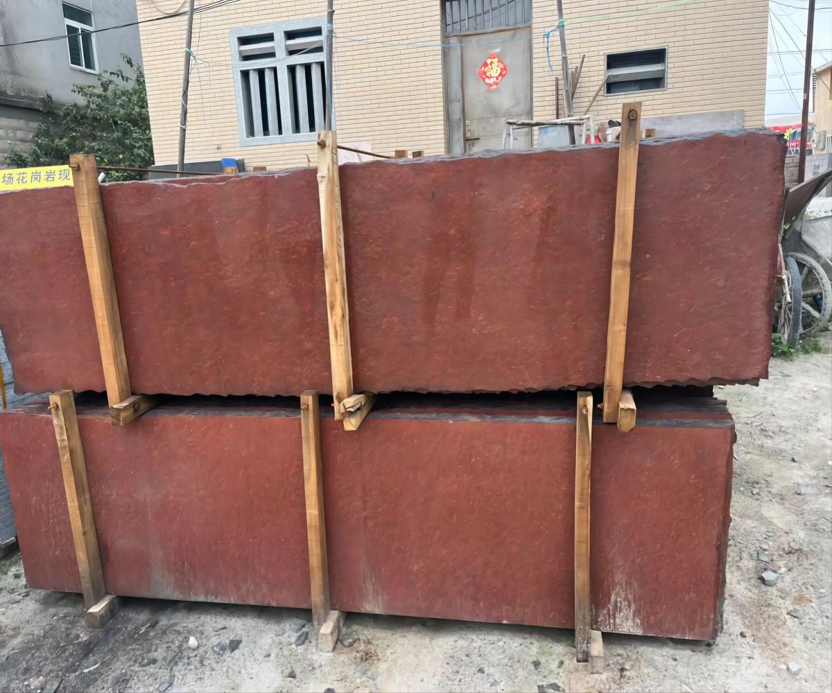 Good Quality Dyed Red Granite Slabs