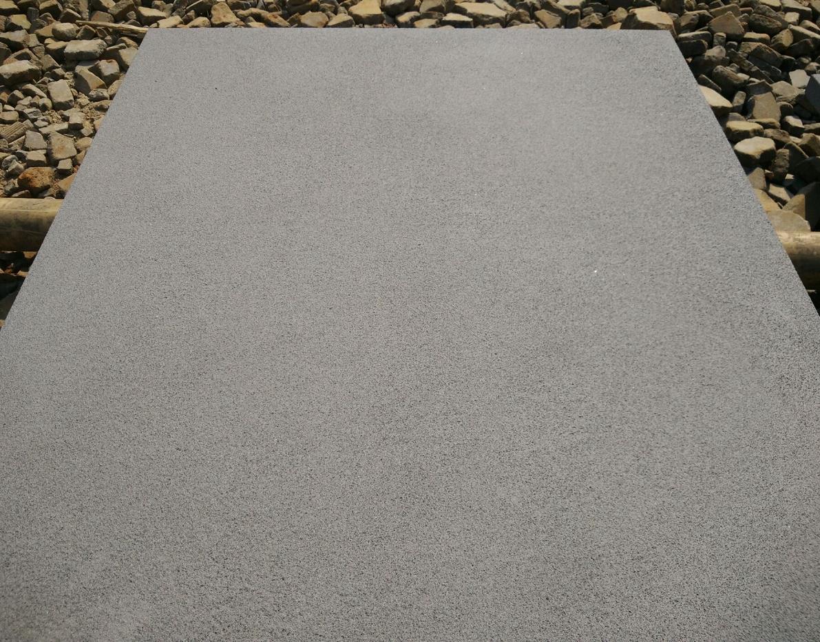 sandblasted grey basalt paving tiles