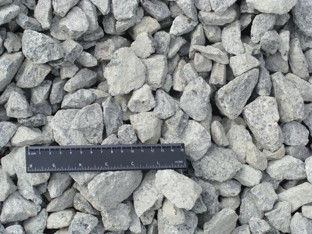 Crushed gabbro stone