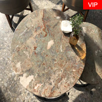 Round Coffee Table used by green marble