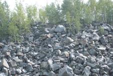 Black granite stones
