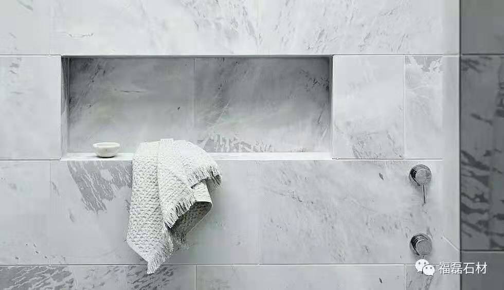China White Marble Tile Bathroom Project