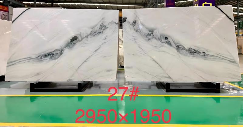 Bookmatch Panda White Marble Slabs