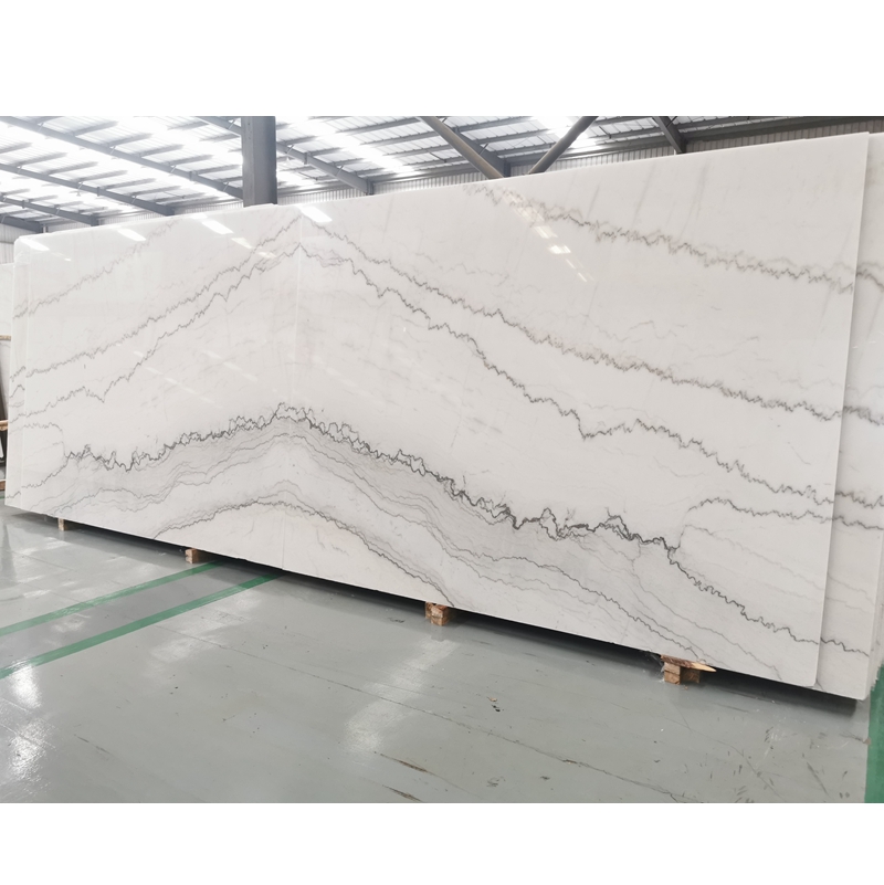 Guangxi white marble polished slab China Cheap Price White Marble book matching slab