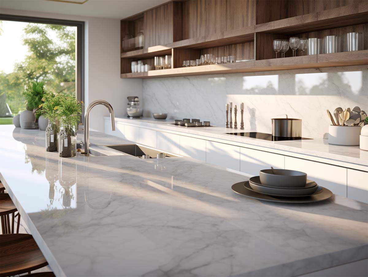 White Pearl Quartzite For Kitchen Counters
