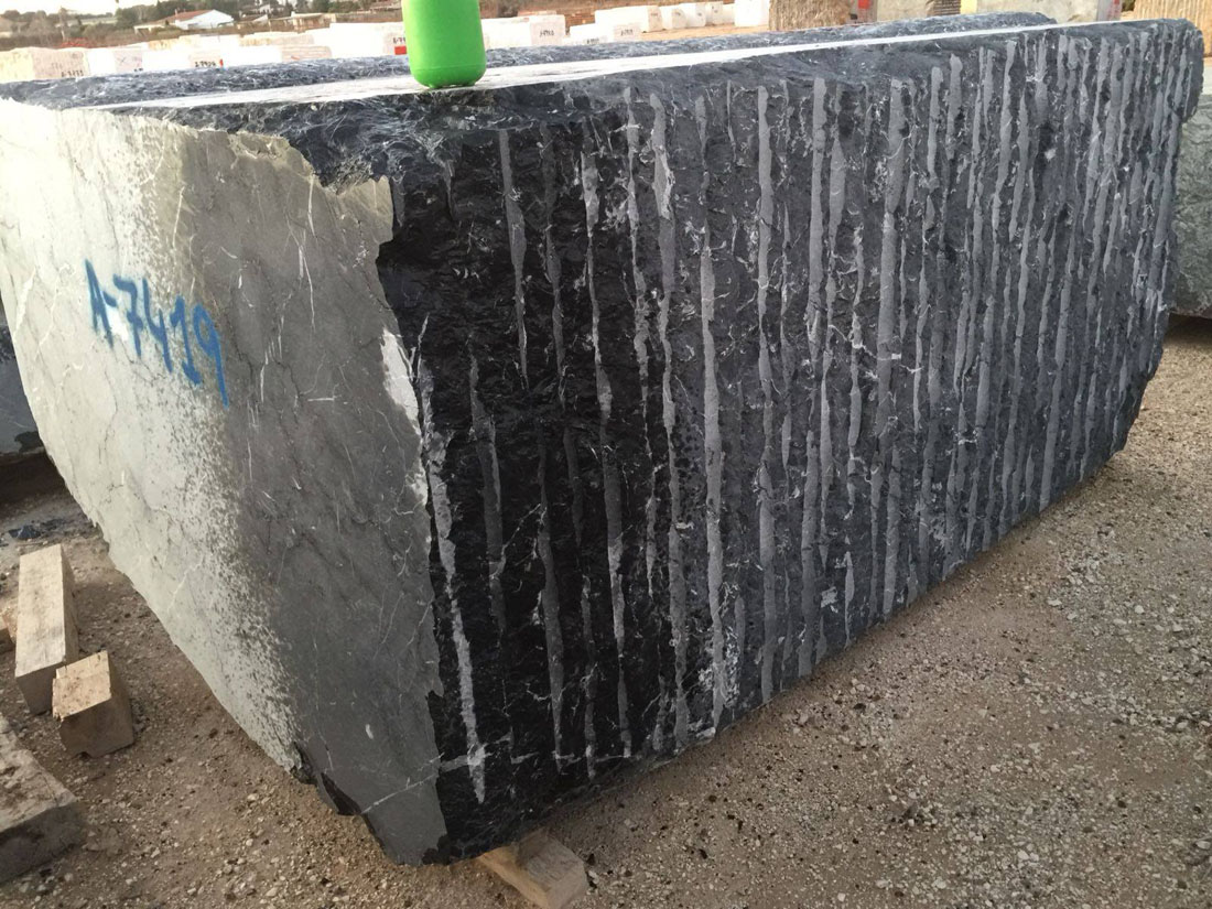 Black Marquina Marble Stone Blocks from Spain
