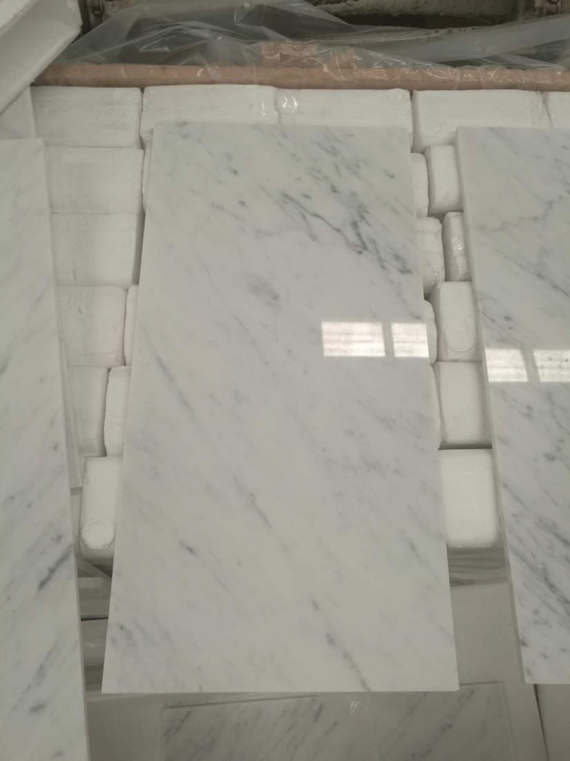 Ultra Thin 24X12 Italy Bianco Carrara White 10mm Marble Tile