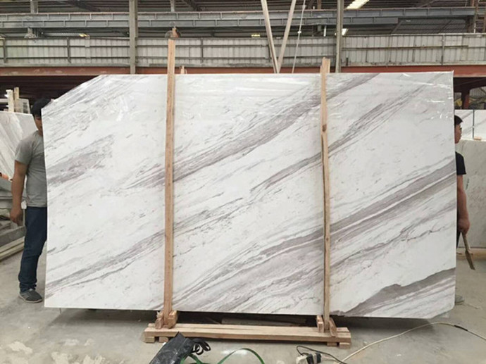 Greece White Marble Volakas White Marble Slab from Old Quarry