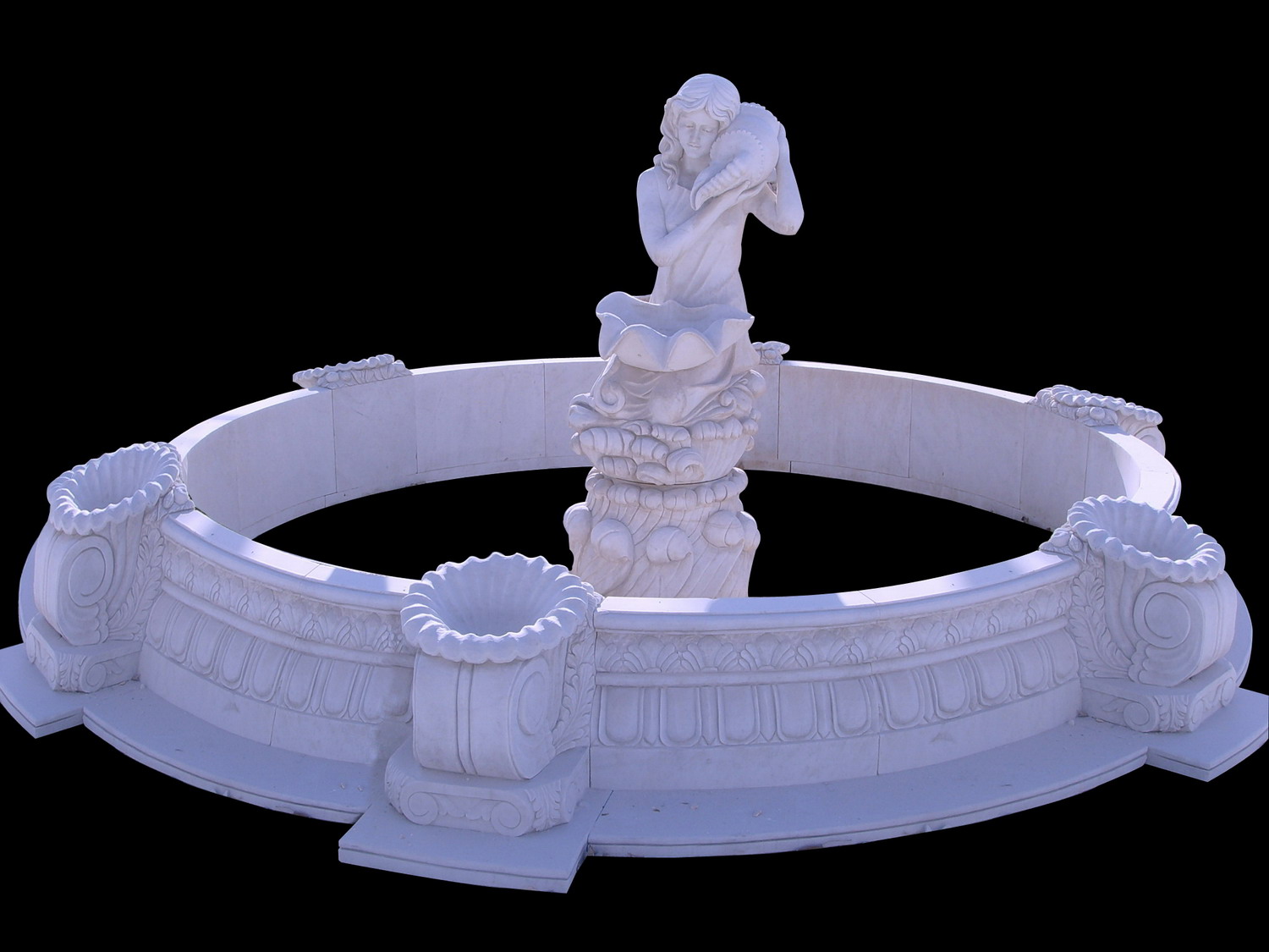 Carved marble Garden Sculpture Water Fountain