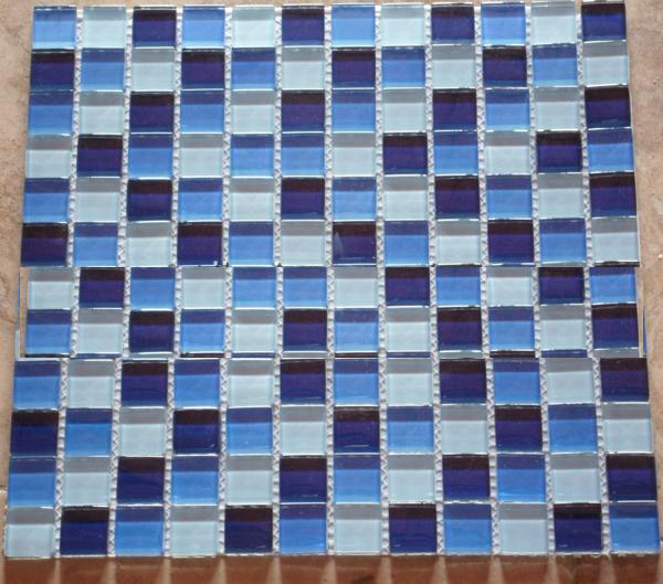 Crystal mosaic for swimming pool and decorative wall